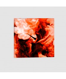 Astratto Fumo Rosso - Quadro su tela - Quadrato