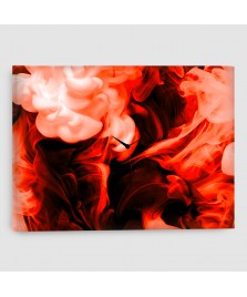 Astratto Fumo Rosso - Quadro su tela - Rettangolare