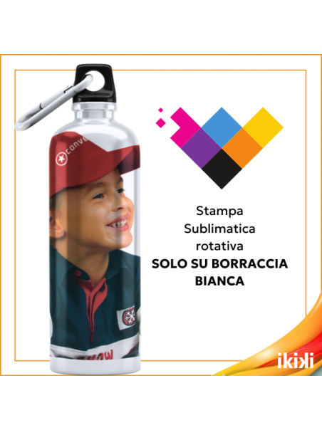 Borraccia in Alluminio - 500ml con Stampa Sublimatica Full Color