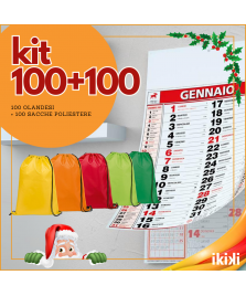 KIT 100 CALENDARI OLANDESI + 100 SACCHE IN POLIESTERE